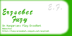 erzsebet fuzy business card