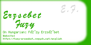 erzsebet fuzy business card